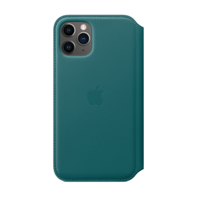 iPhone 11 Pro Leather Folio - Peacock