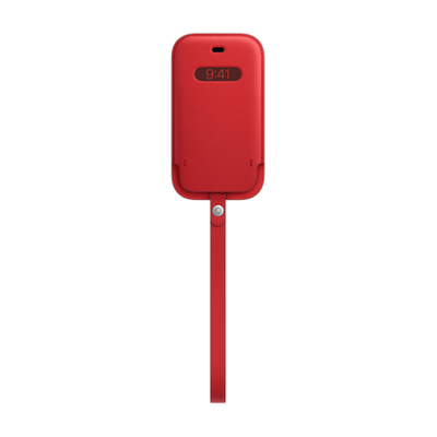iPhone 12 Mini Leather Sleeve - Scarlet