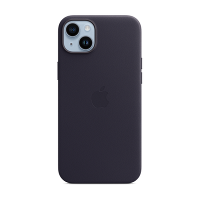 iPhone 14 Plus Leather Case w/ MagSafe - Ink