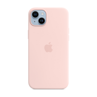 iPhone 14 Plus Silicone Case with MagSafe - Chalk Pink