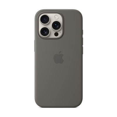 iPhone 16 Pro Silicone Case w/ MagSafe - Stone Gray